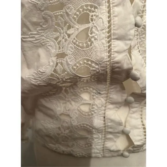Free people Louella Embroidered Top size L - Picture 3 of 5
